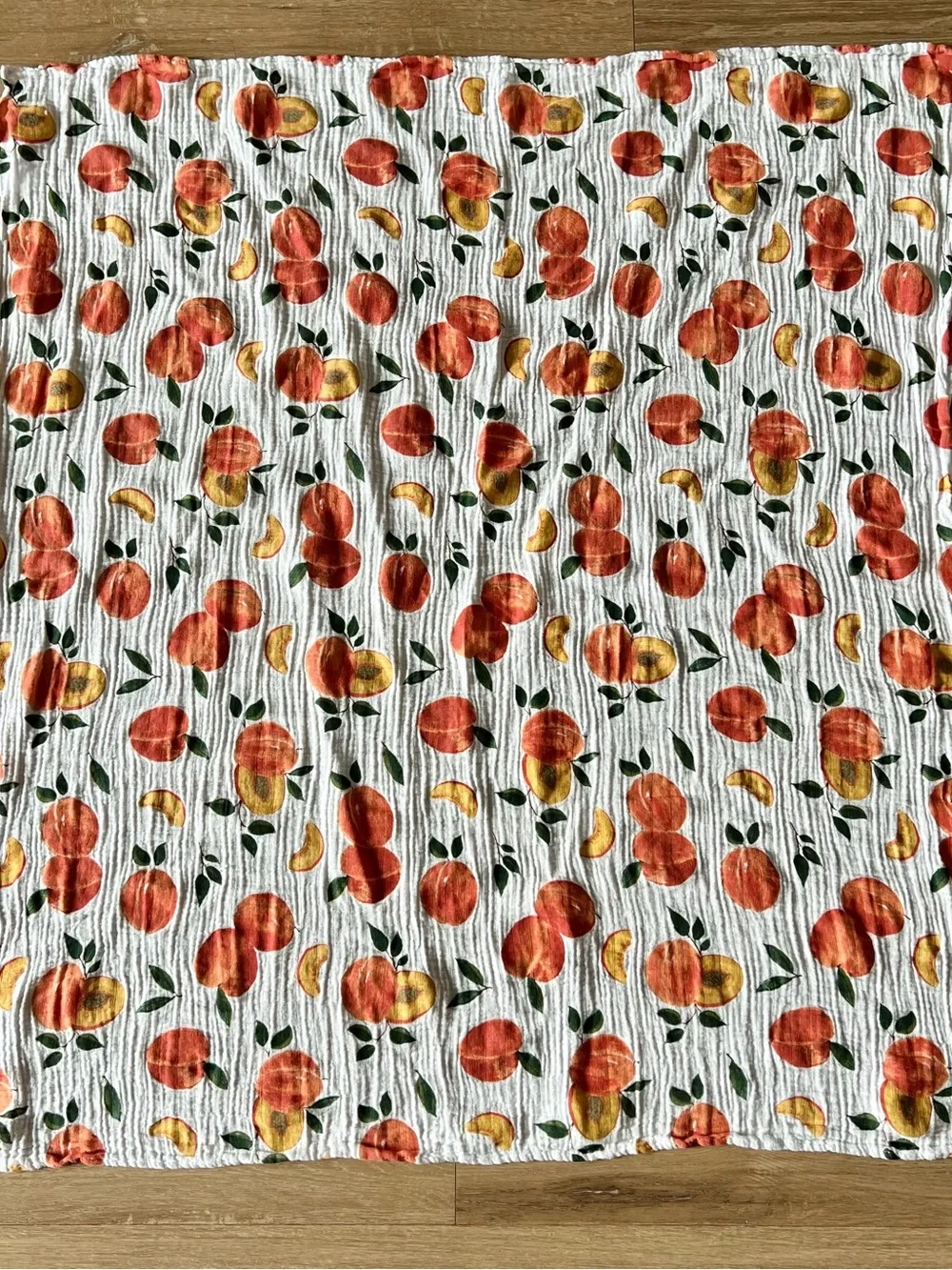 Red Rover Peach Muslin Swaddle Blanket